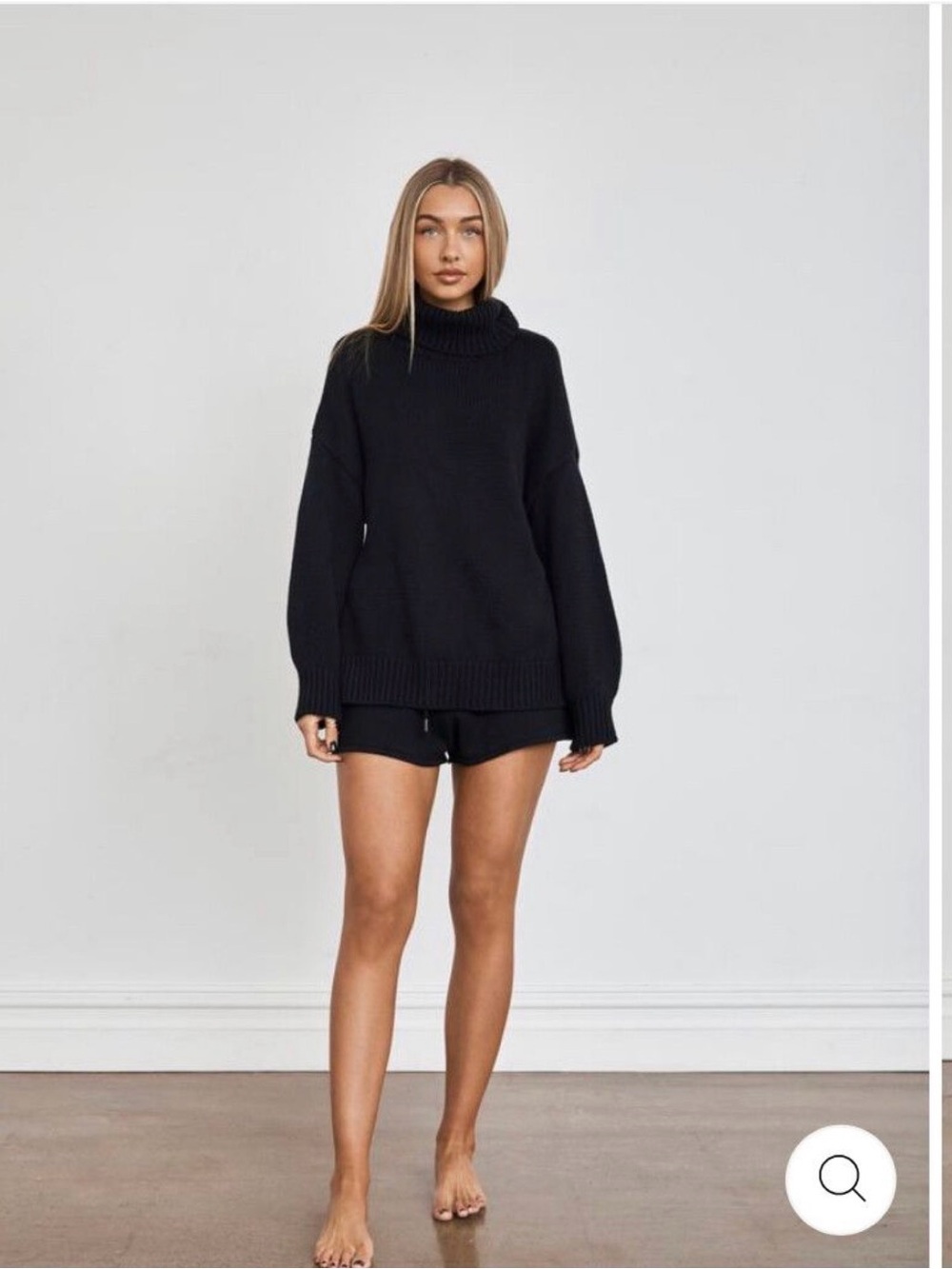 Black Turtleneck Sweater Top